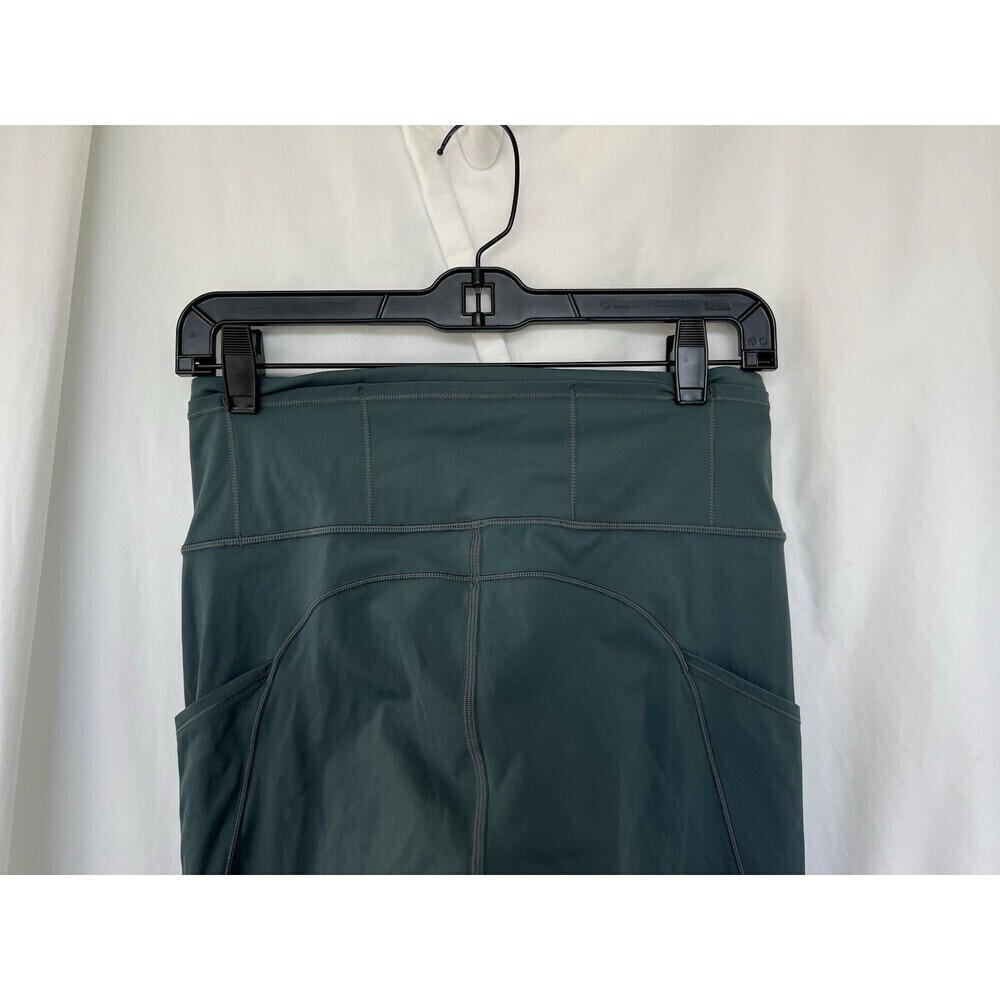 Lululemon Fast Free Crop II *Nulux 19" Grey Eucalyptus Size 8 - Picture 12 of 14
